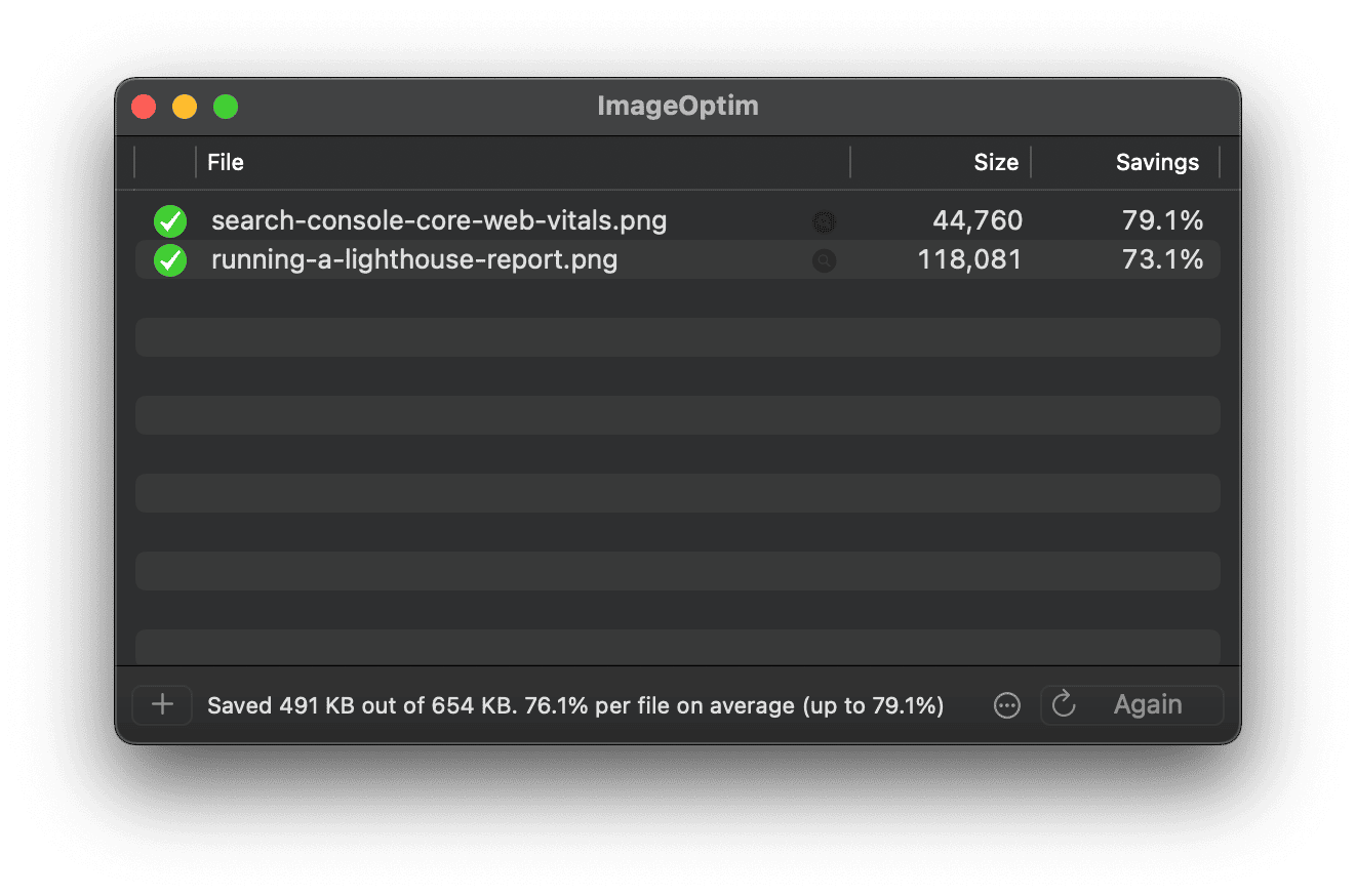 Imageoptim interface