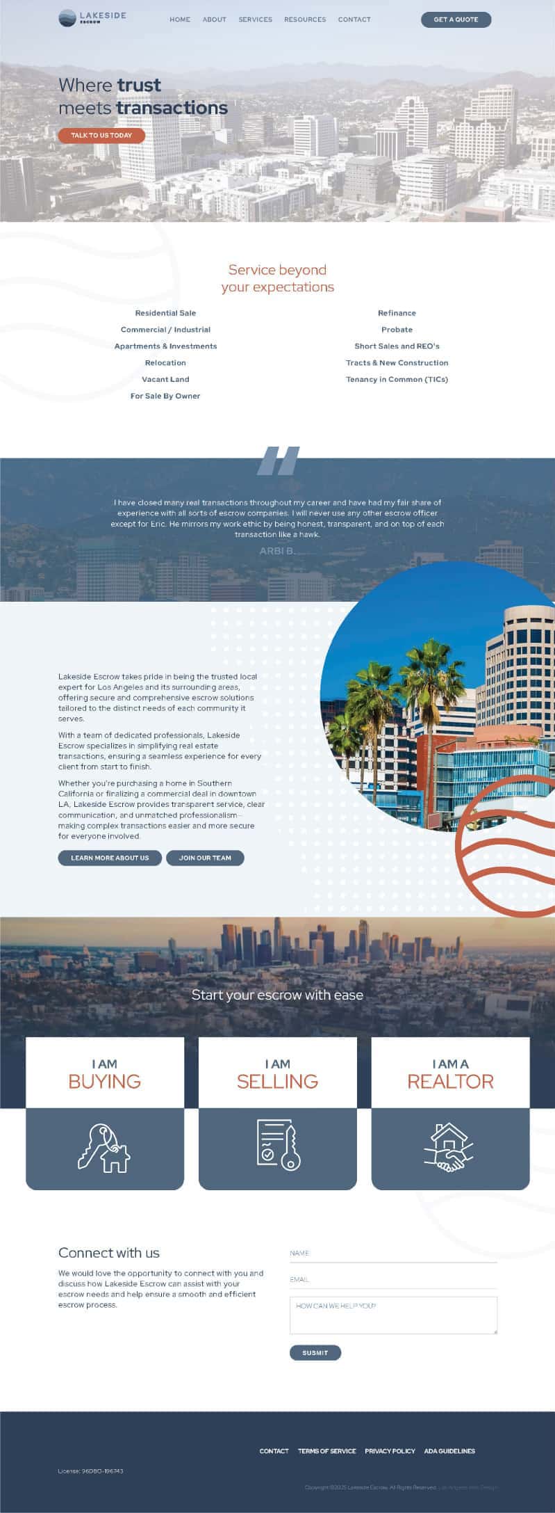 Lakeside Escrow Website