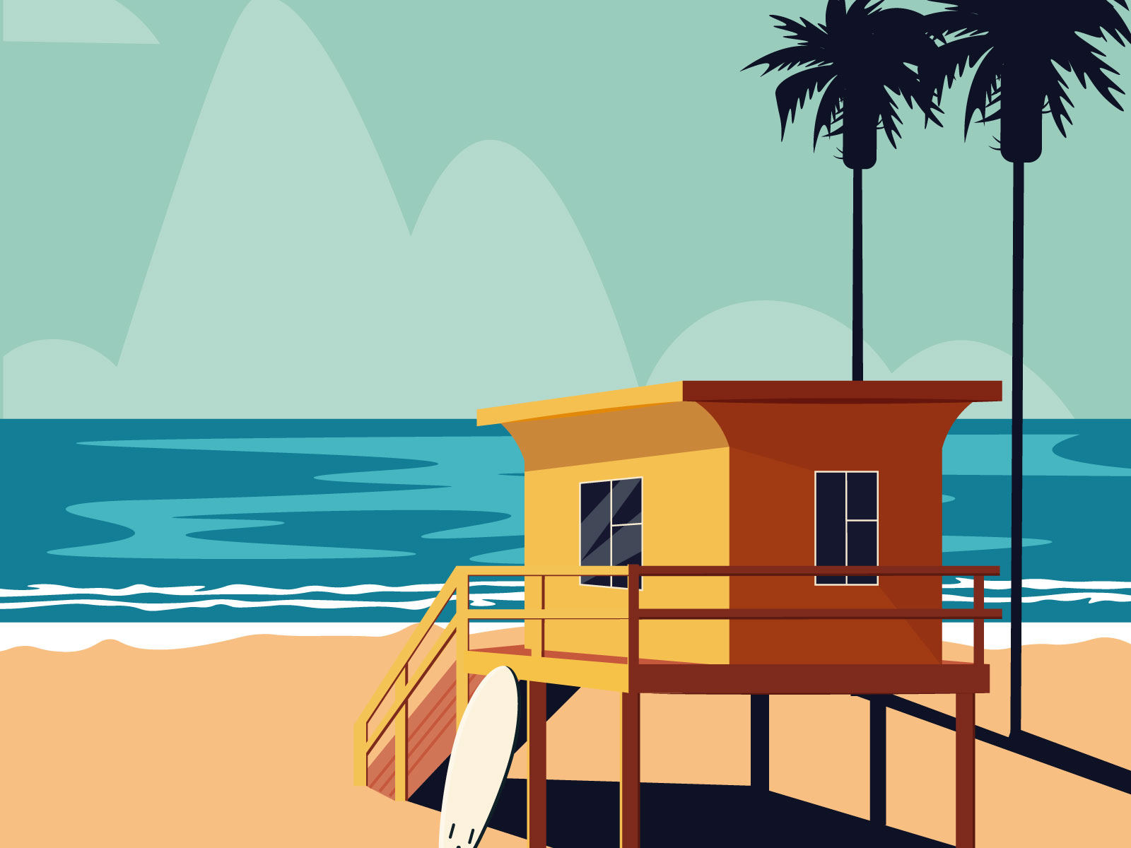 South Bay lifeguard tower representing local digital marketing services